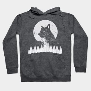 Cute Moonlight Wolf Hoodie